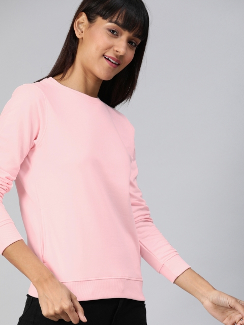 

Mast & Harbour Women Pink Solid Sweatshirt