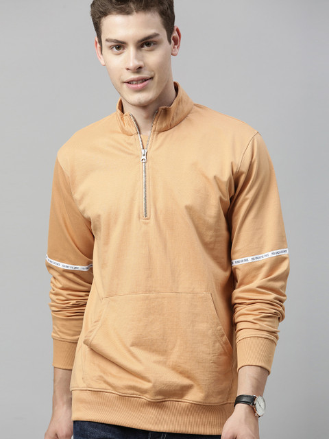 

Mast & Harbour Men Khaki Solid Pullover Sweatshirt