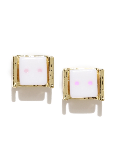 

Mast & Harbour Gold-Toned & White Stud Earrings