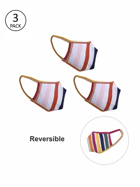 

nestroots Kids 3 Pcs 2-Ply Reversible Anti Pollution & Anti Dust Reusable Face Masks, Pink