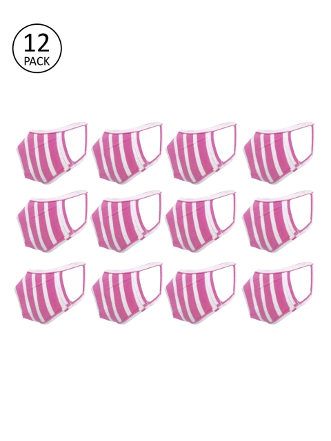 

nestroots Unisex Pink Pack of 12 Reusable 2 Ply Protective Outdoor Masks