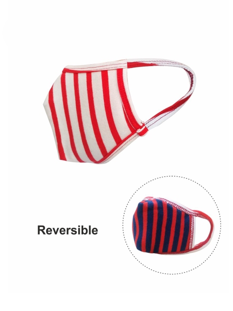 

nestroots Red & White 2 Ply Reusable & Reversible Cloth Face Masks