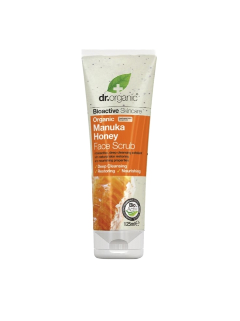 

dr.organic Manuka Honey Face Scrub 125 ml, Yellow