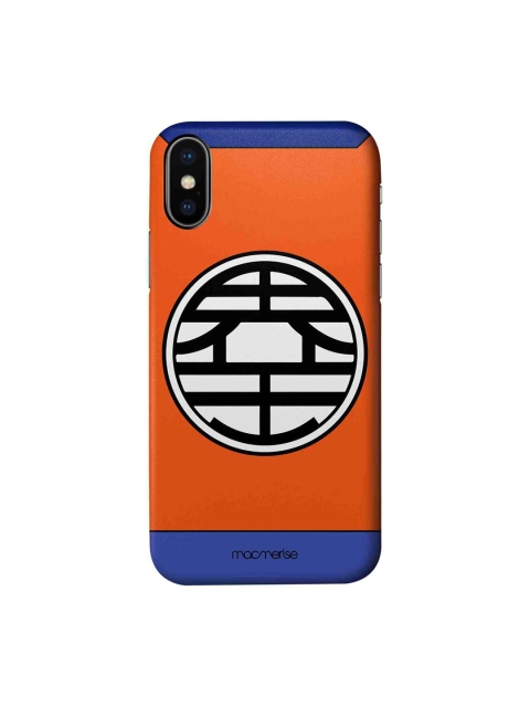 

macmerise Orange & Blue King Kai Crest iPhone XS Glass Case