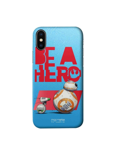 

macmerise Turquoise Blue & Red Be A Hero iPhone X Case