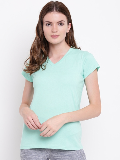 

Kanvin Women Mint Green Solid Lounge T-Shirt