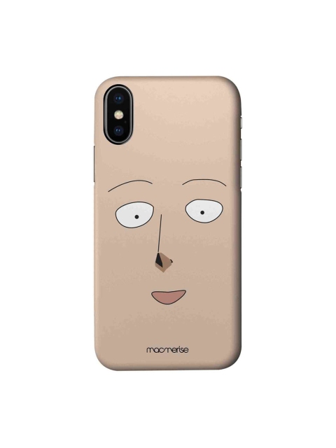 

macmerise Beige & White Happy Saitama iPhone X Mobile Case