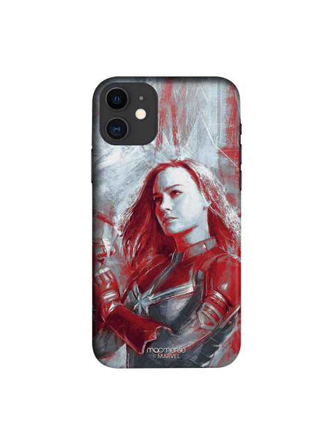 

macmerise Red & Charcoal Grey Art Captain Marvel iPhone 11 Mobile Case