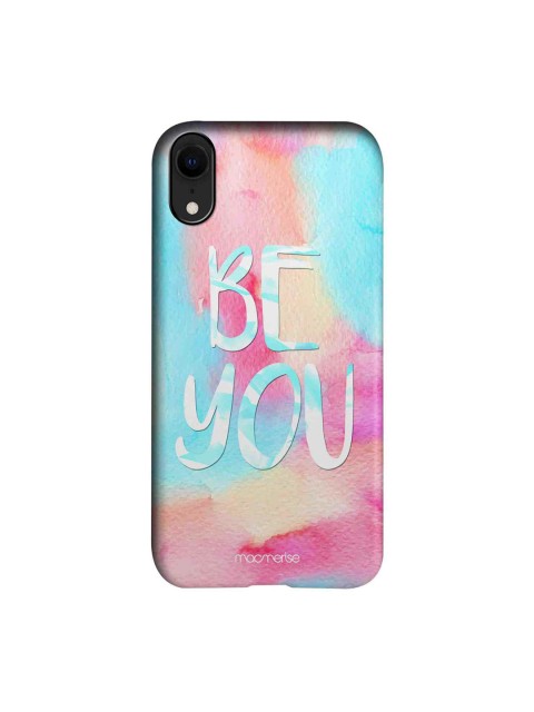

macmerise Turquoise Blue & Pink Be You iPhone XR Case