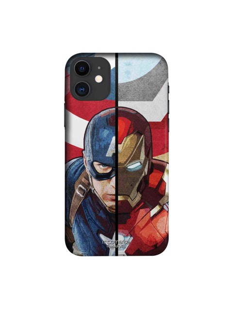 

macmerise Blue & Red Man vs Machine Captain America iPhone 11 Case
