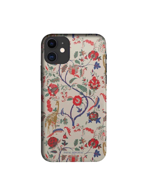 

macmerise Beige & Red Payal Singhal Giraffe Print iPhone 11 Case
