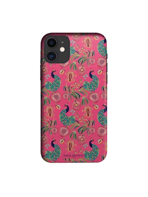 

macmerise Pink & Green Anaar And Mor iPhone 11 Mobile Case