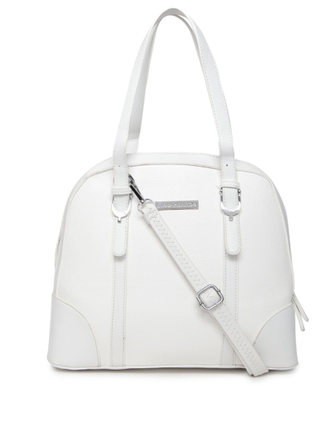 

Lino Perros White Textured Shoulder Bag with Sling Strap