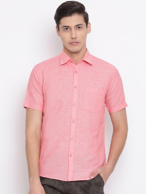 

Crimsoune Club Men Pink Slim Fit Solid Casual Shirt