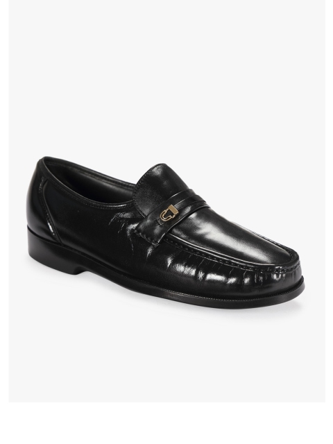 

Florsheim Men Black Solid Leather Formal Slip-Ons