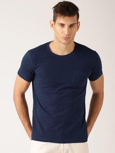 

ETHER Navy Pure Cotton T-shirt, Navy blue