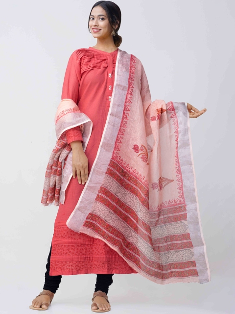 

Unnati Silks Pink Printed Sustainable Dupatta