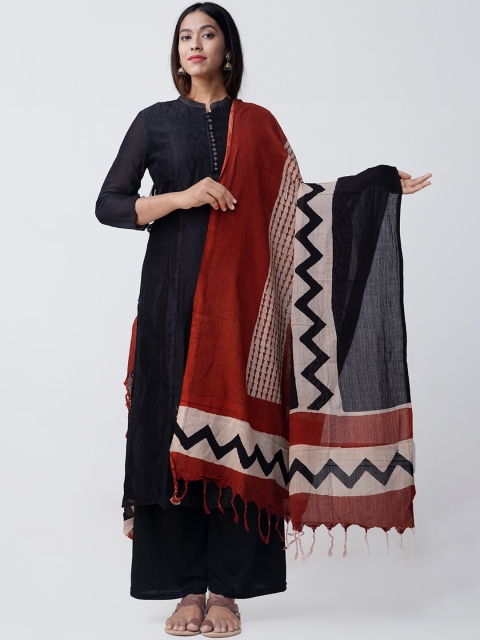 

Unnati Silks Women Multicoloured Printed Pure Cotton Dupatta, Multi
