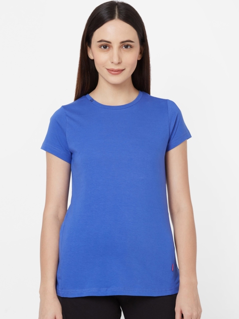 

Sweet Dreams Women Blue Solid Round Neck T-shirt