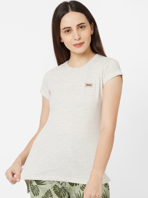 

Sweet Dreams Women Grey Solid Round Neck T-shirt