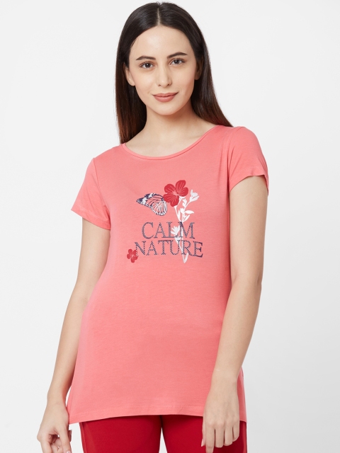 

Sweet Dreams Women Pink Printed Round Neck T-shirt