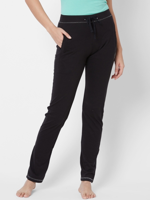 

Sweet Dreams Women Black Solid Lounge Pants