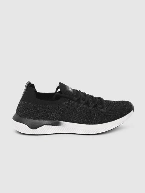 

HRX by Hrithik Roshan Women Black & Charcoal Grey Woven Design Alpha Running Shoes