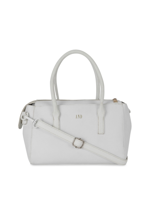 

AND White Solid Handheld Bag