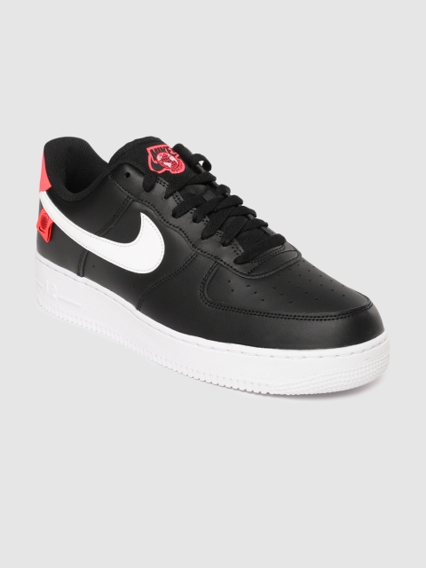 

Nike Men Black Solid AIR FORCE 1 '07 WW Leather Sneakers