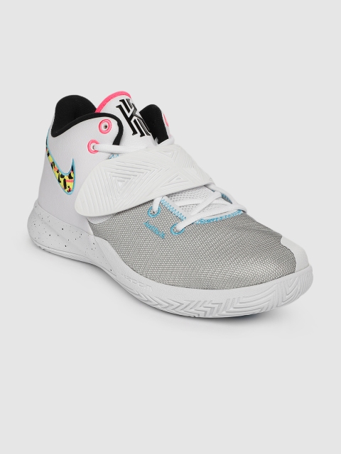 

Nike Men White & Grey KYRIE FLYTRAP III EP Basketball Shoes