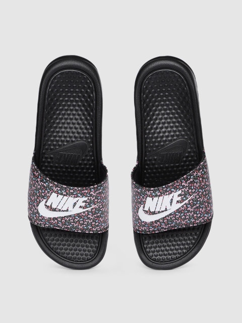 

Nike Women Black & Pink Printed BENASSI JDI Sliders