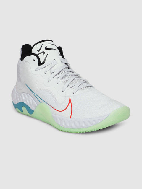 

Nike Unisex White RENEW ELEVATE Mid-Top Basketball Shoes