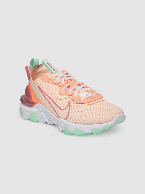 

Nike Women Peach-Coloured React Vision Sneakers
