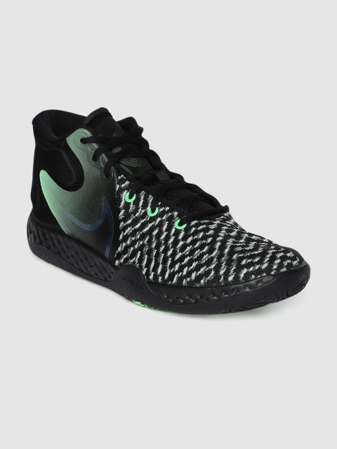 

Nike Unisex Black & Green KD TREY 5 VIII EP Mid-Top Basketball Shoes