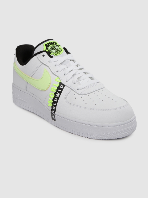 

Nike Men White AIR FORCE 1 '07 LV8 WW Leather Sneakers