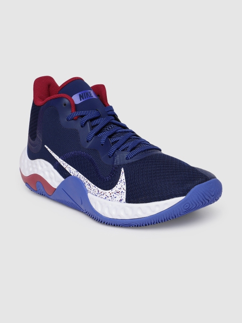 

Nike Unisex Blue RENEW ELEVATE Mid-Top Basketball Shoes