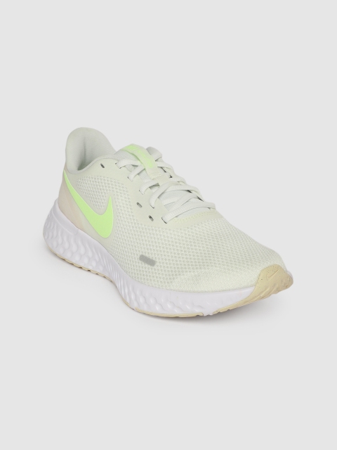 

Nike Women Off-White Textile Running Shoes