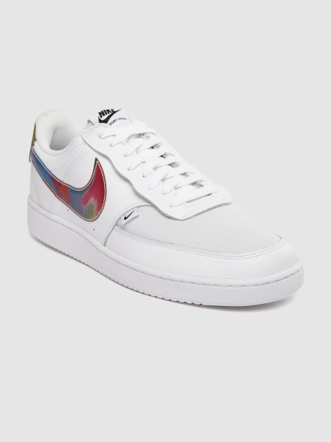 

Nike Men White Solid COURT VISION LO PREM Sneakers