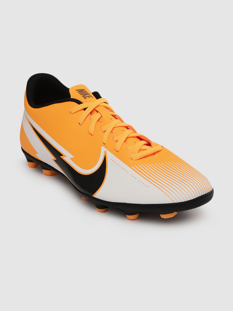 

Nike Unisex Orange & White VAPOR 13 CLUB FG/MG Football Shoes