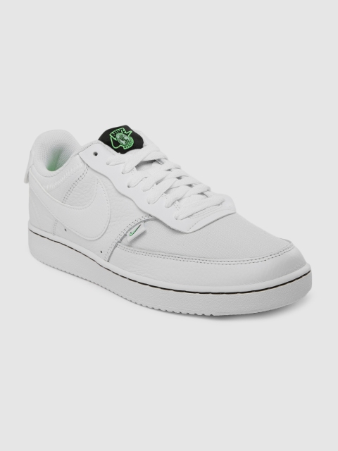 

Nike Women White COURT VISION LO PRM Leather Sneakers