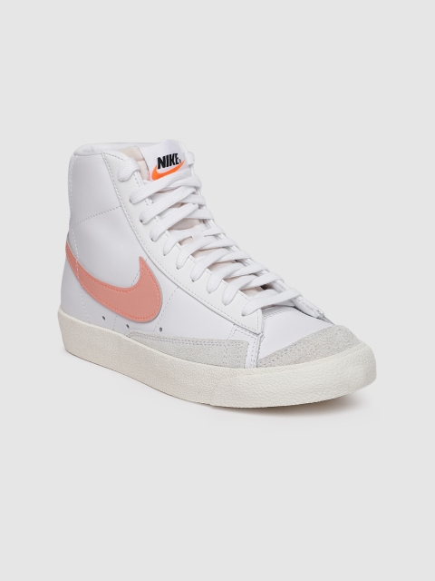 

Nike Women White Printed BLAZER MID '77 Leather Mid-Top Sneakers