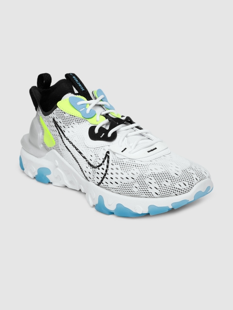 

Nike Men White & Black REACT VISION Sneakers
