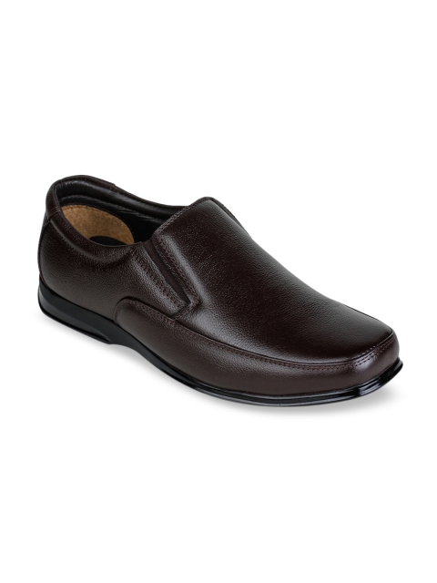 

Liberty Men Coffee Brown Solid Leather Formal Slip-Ons