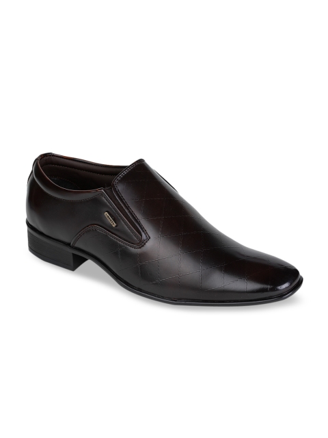 

Liberty Men Brown Solid Leather Formal Slip-Ons