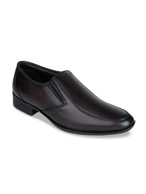 

Liberty Men Brown Solid Leather Formal Slip-Ons