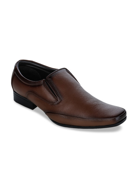 

Liberty Men Coffee Brown Solid Leather Formal Slip-Ons
