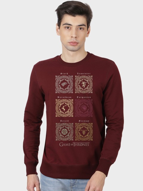 

Free Authority Men Maroon Printed Sweatshirt