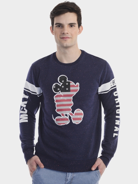 

Free Authority Men Navy Blue & Red Mickey Mouse Printed Sweatshirt