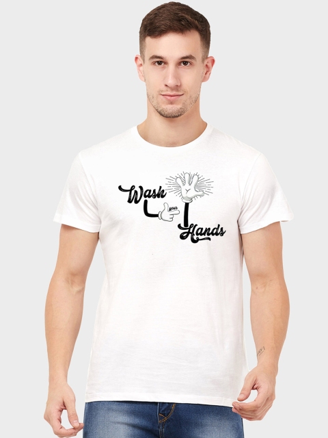 

Free Authority Men White Printed Round Neck T-shirt