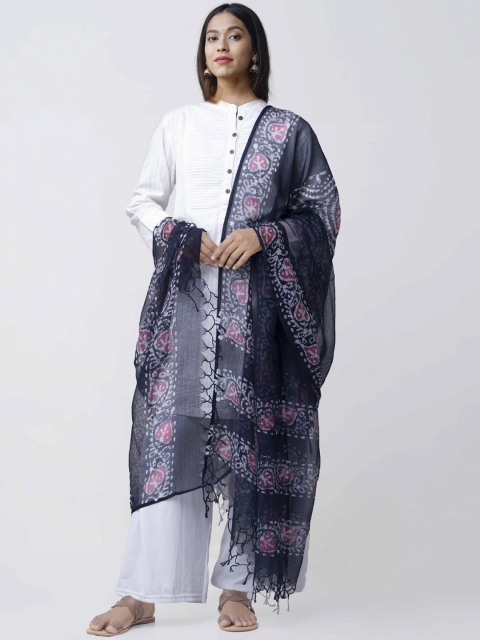 

Unnati Silks Blue Printed Sustainable Dupatta